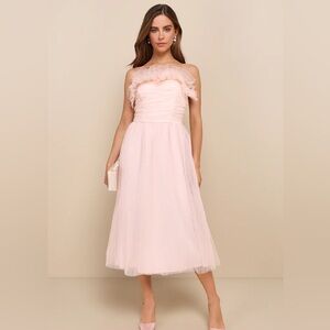 Lulus blush midi dress